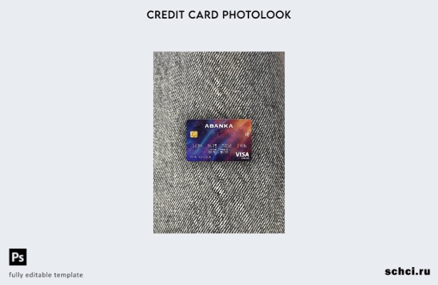 цифровая загрузка Словения Abanka d.d Bank Visa Classic карта фотошаблон лицевой